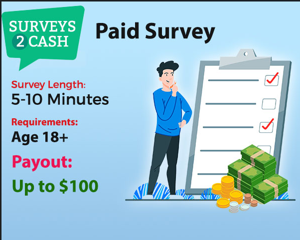 Surveys2Cash survey opportunity